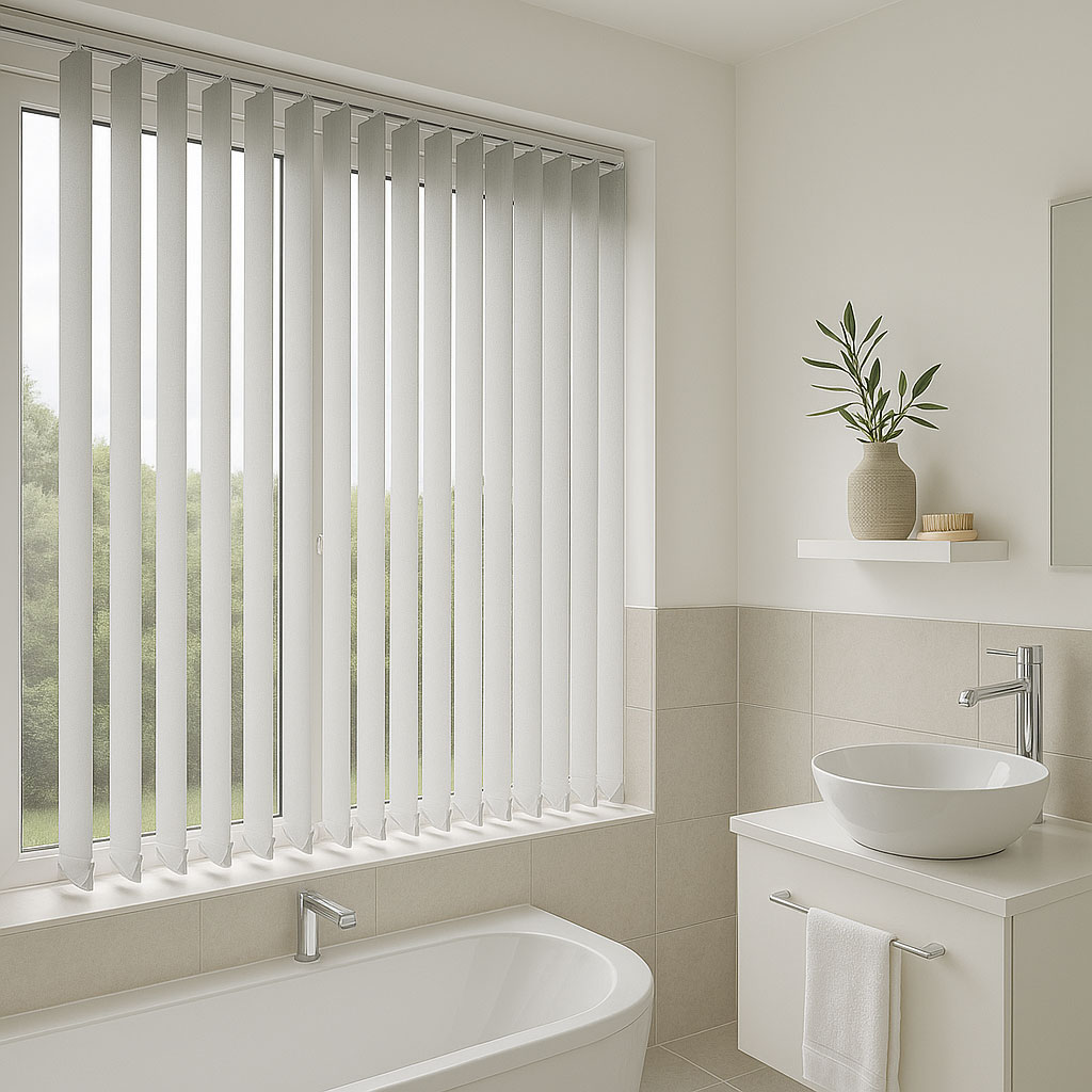 vertical blinds for bathroom